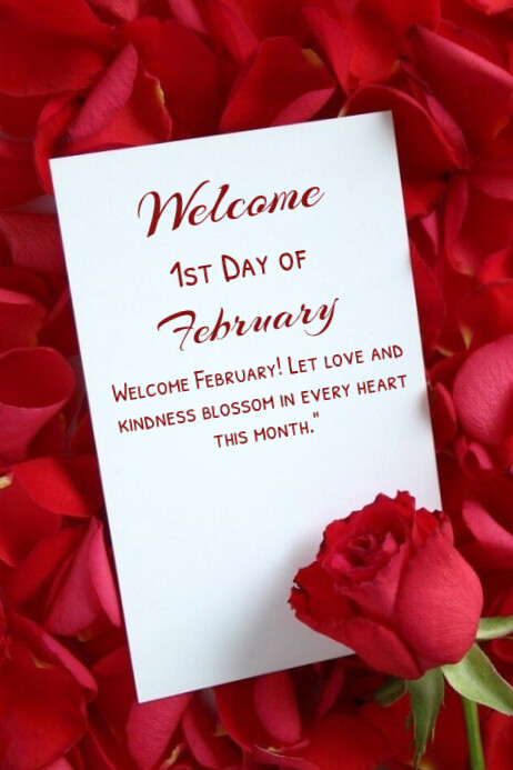 Welcome Sign February Welcome February Poster Template 2025 | PosterMyWall