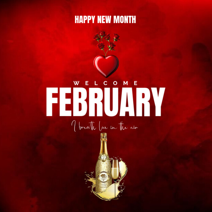 welcome february template | PosterMyWall