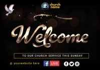 welcome flyers Postcard template