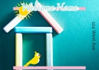 Welcome Home 明信片 template