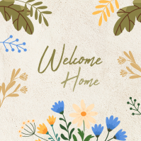 Welcome Home Greeting square image Instagram na Post template