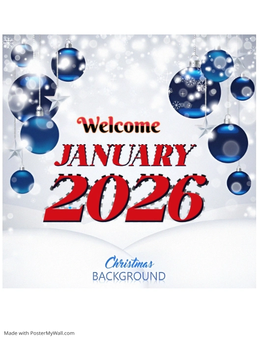 Welcome January 2026 Template | PosterMyWall