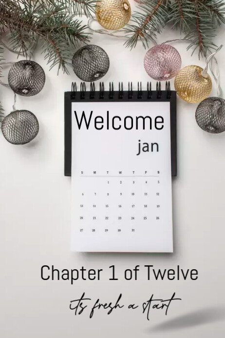 Layout Design January welcome january Template | PosterMyWall