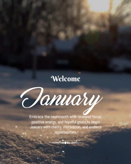 Welcome January Template | PosterMyWall