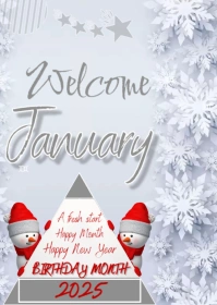 welcome January A6 template