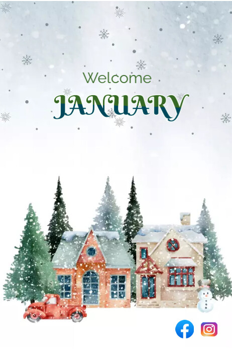 WELCOME JANUARY Template | PosterMyWall