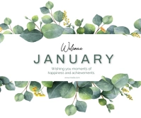 Welcome january Large Rectangle template