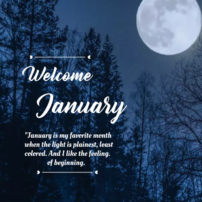January Posts Welcome January Instagram post Template | PosterMyWall