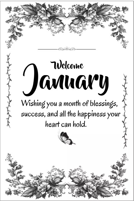 Janusry Design Copy of Welcome January Poster Design 2024 | PosterMyWall
