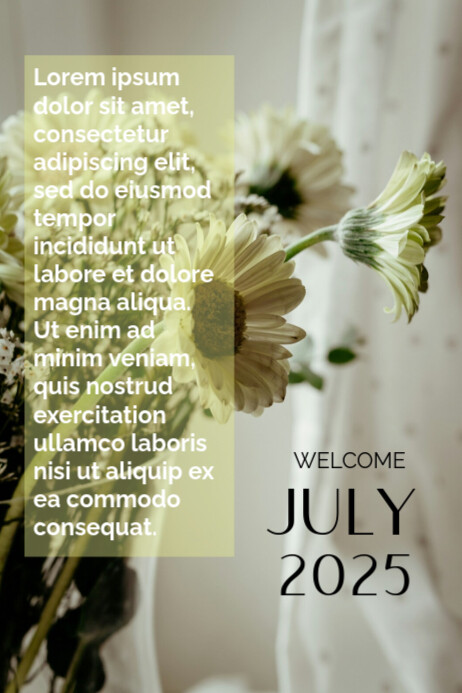 Kind July WELCOME JULY 2025 Template | PosterMyWall