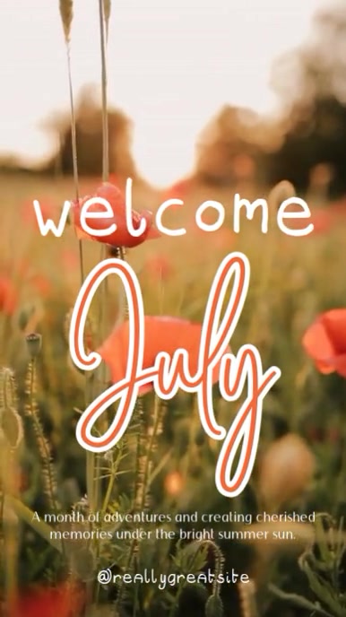 Welcome July Instagram 快拍 template