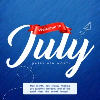Welcome july Instagram na Post template