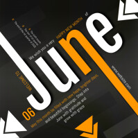 Welcome June | Happy New Month Inspirational Greeting Template