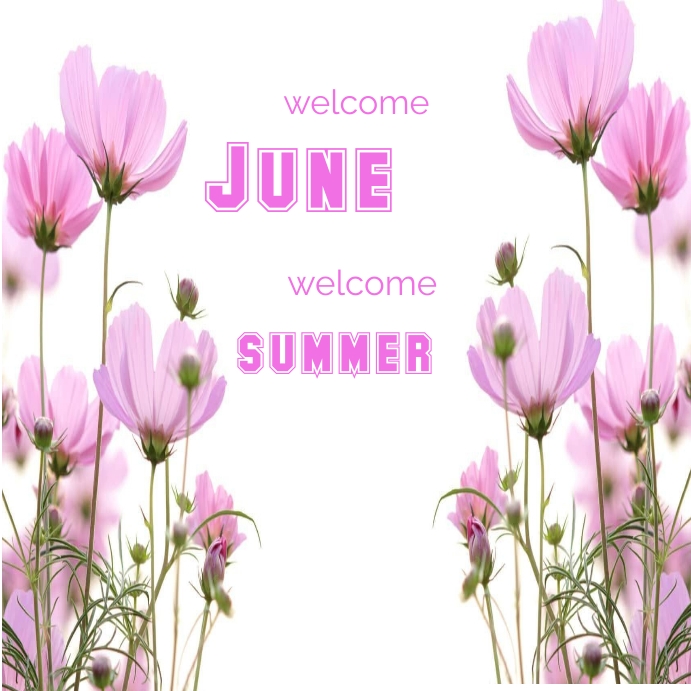 Welcome June 2023 Instagram Post template