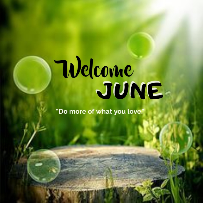 Welcome June Rabbit Plantilla de welcome june | PosterMyWall