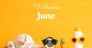 Welcome june flyer template Facebook 共享图片