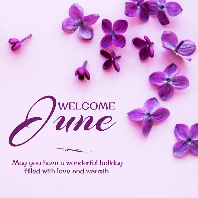 Welcome June Instagram Post 2024 Template | PosterMyWall