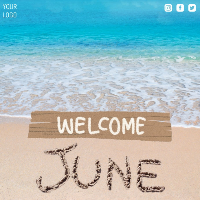 Welcome june Instagram post. Template | PosterMyWall