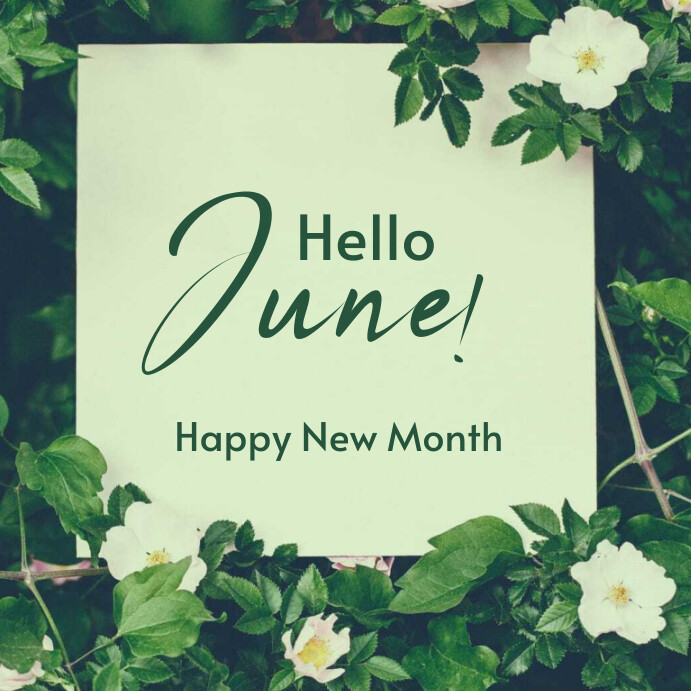 Welcome June Rabbit Plantilla de Welcome June Online Greeting Cards 2024 | PosterMyWall