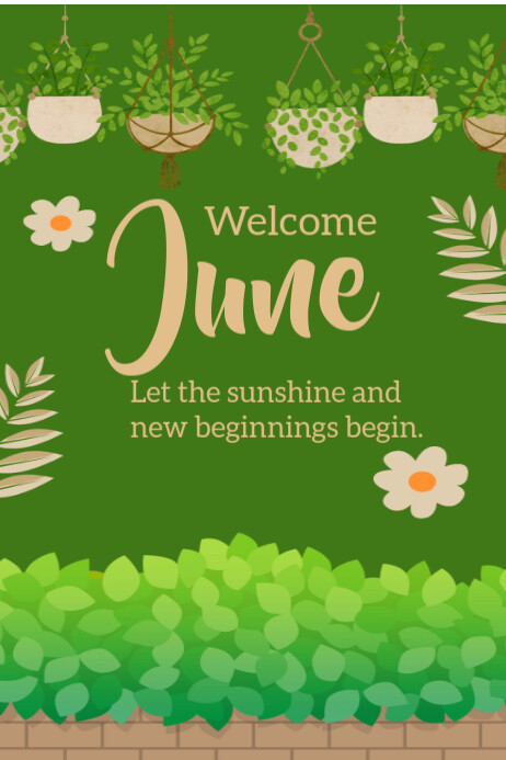Welcome June Template 2025 Poster