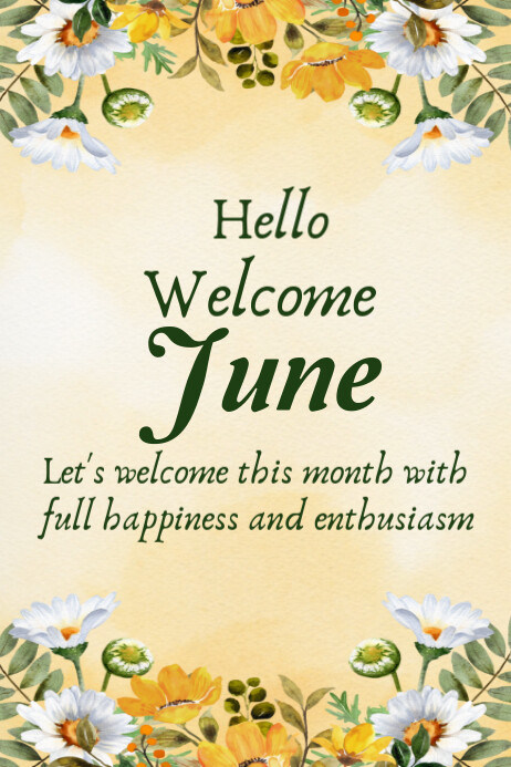 Welcome June Template 2025 Poster
