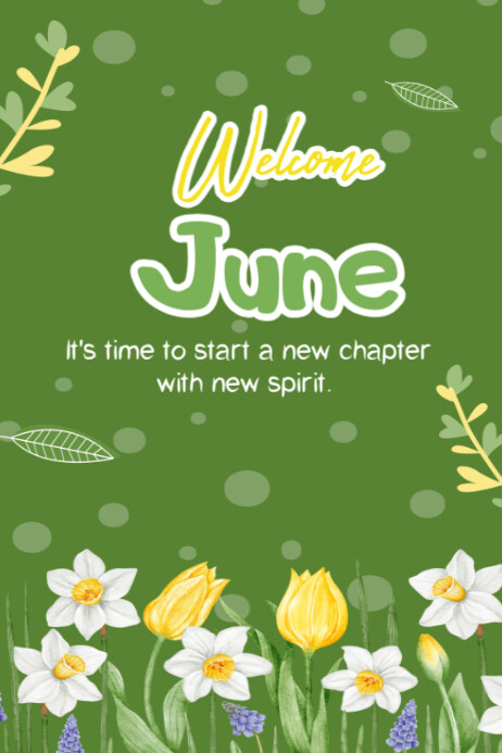 June Welcome Slides Welcome June Template 2025 | PosterMyWall