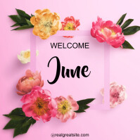 Welcome June Instagram post 2024 Template | PosterMyWall