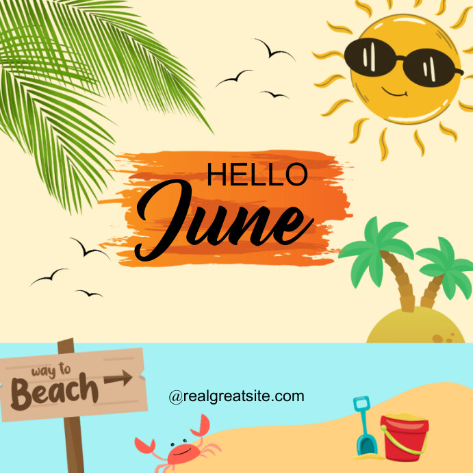 Welcome June template Instagram post 2024 | PosterMyWall