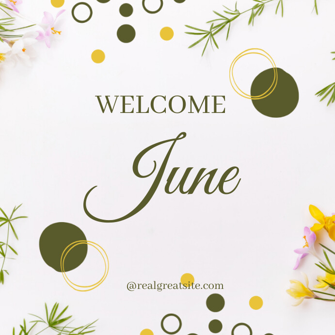 Welcome June Template Instagram Post 2024 | PosterMyWall