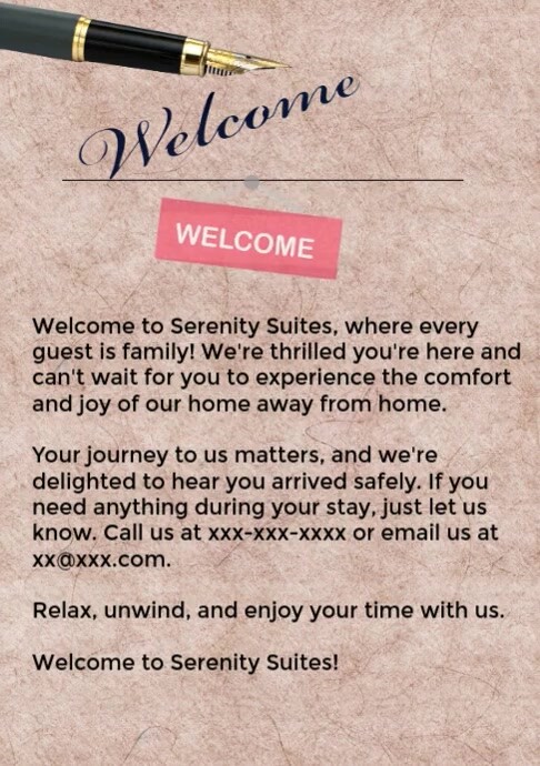 Plantilla de welcome letter | PosterMyWall