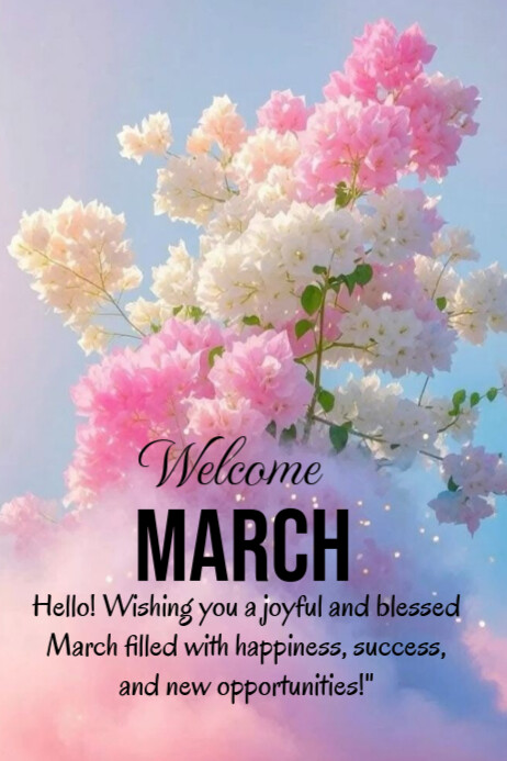Welcome March Script Welcome March Poster Template 2025 | PosterMyWall