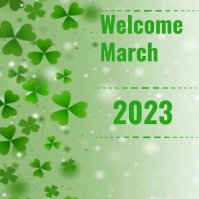 March Post Welcome march spring instagram post Template | PosterMyWall