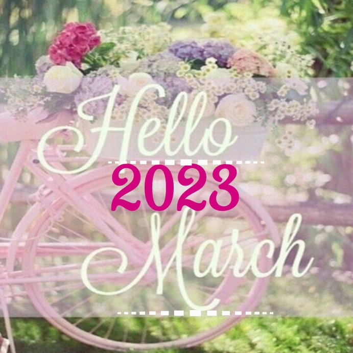 March Post Welcome march spring instagram post Template | PosterMyWall