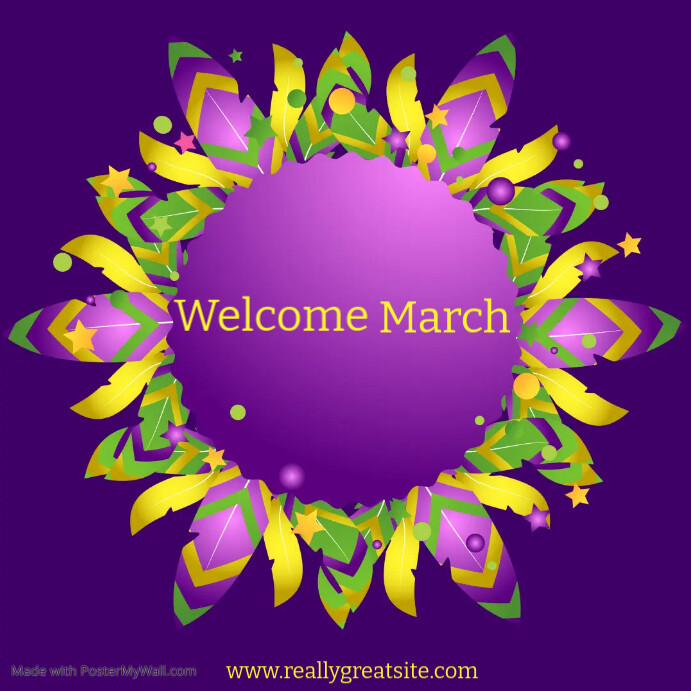 Welcome March Script Welcome March Template Online Greeting Card | PosterMyWall