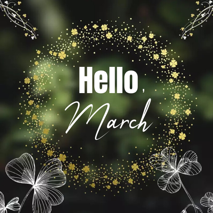 Welcome March Script Modèle Welcome March Template Online Greeting Cards | PosterMyWall