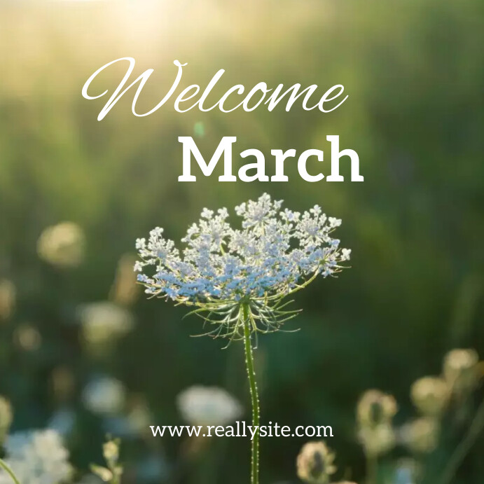Welcome March Script Welcome March templates online greeting card | PosterMyWall