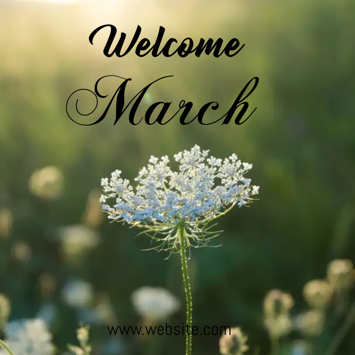 Welcome March Script Welcome March templates online greeting card | PosterMyWall