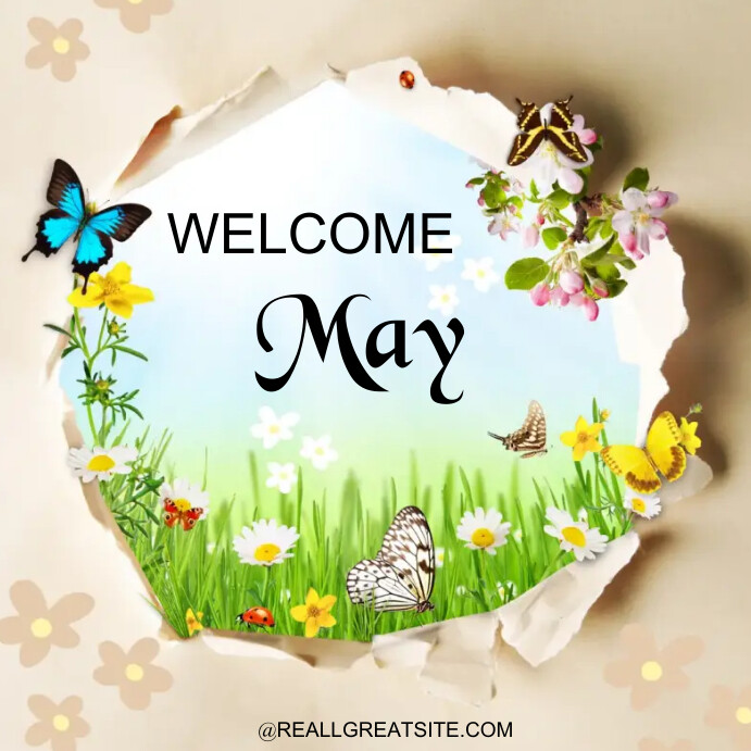 Plantilla de Welcome May template Instagram post | PosterMyWall