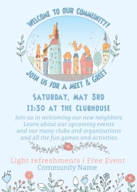 Welcome Meet and Greet Invitation A6 template