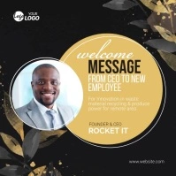 Welcome Message Design Template Carré (1:1)