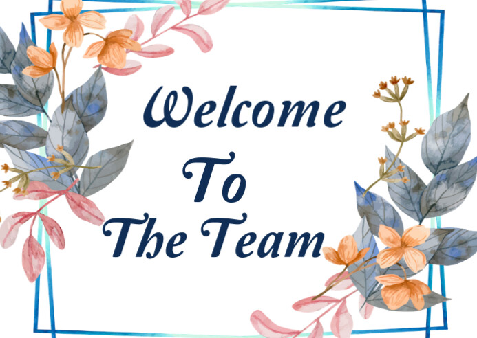 Hello New Member Welcome new team member card Template | PosterMyWall