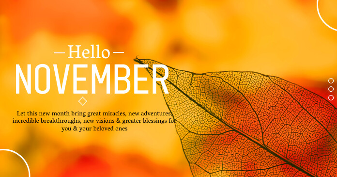 welcome November card Template | PosterMyWall