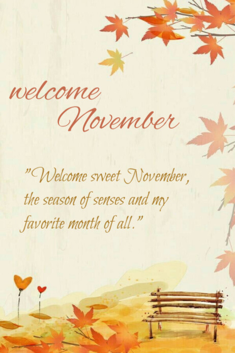 Plantilla de Welcome November | PosterMyWall