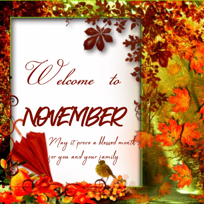 welcome NOVEMBER Template | PosterMyWall
