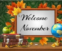 Welcome November Medium Rectangle template