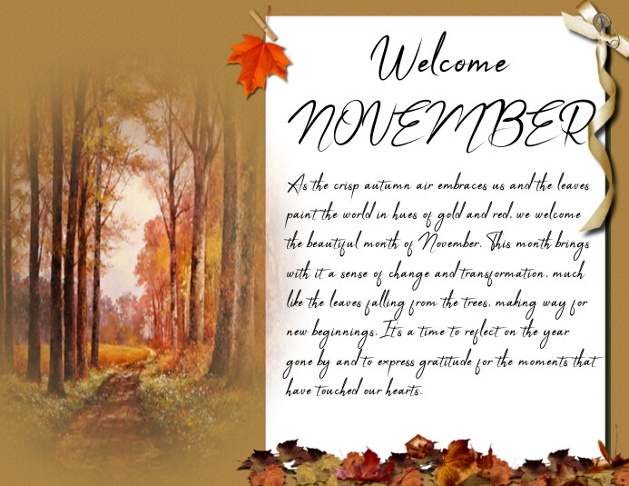 Welcome november Template | PosterMyWall