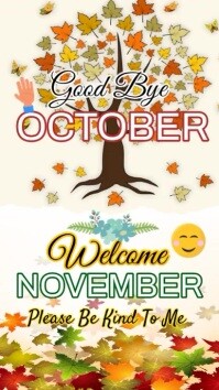 Goodbye November Graphics Red Goodbye November Poster Template | PosterMyWall