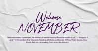 welcome november delt Facebook-billede template