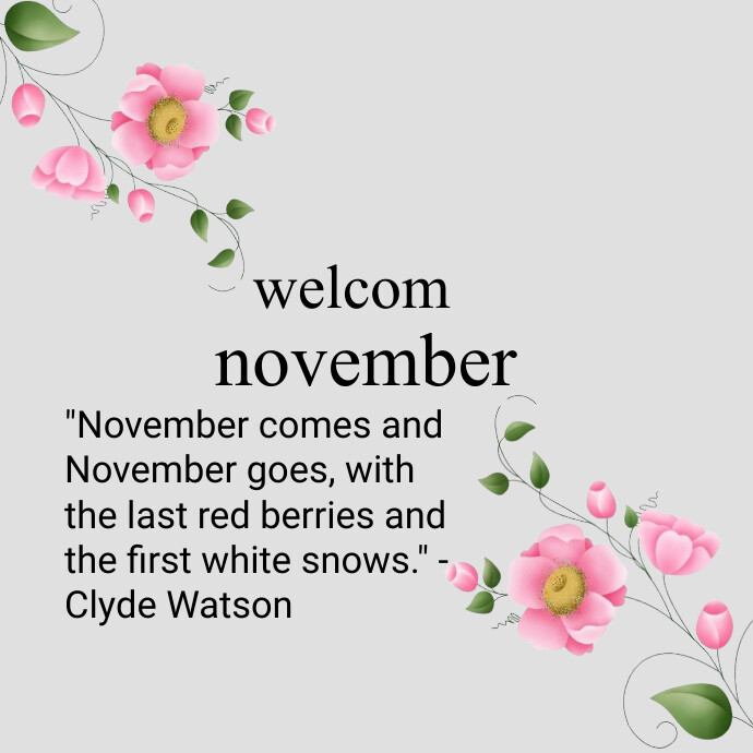 Logo Nov Nov November Logo Design Template