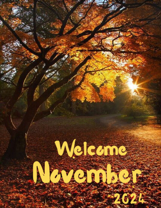 Welcome November Template | PosterMyWall